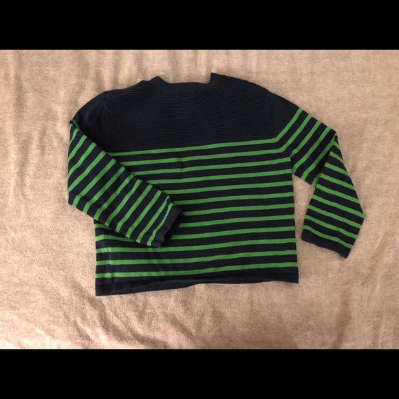 Forever21 Navy and green crop top - Picture 3 of 5